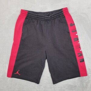 Jordan Shorts Boys XL Black Red Jogger Basketball Jumpman Sweats Thermal Y2K Kid
